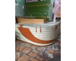 Thanh lý quầy lễ tân trắng cam mới 90%